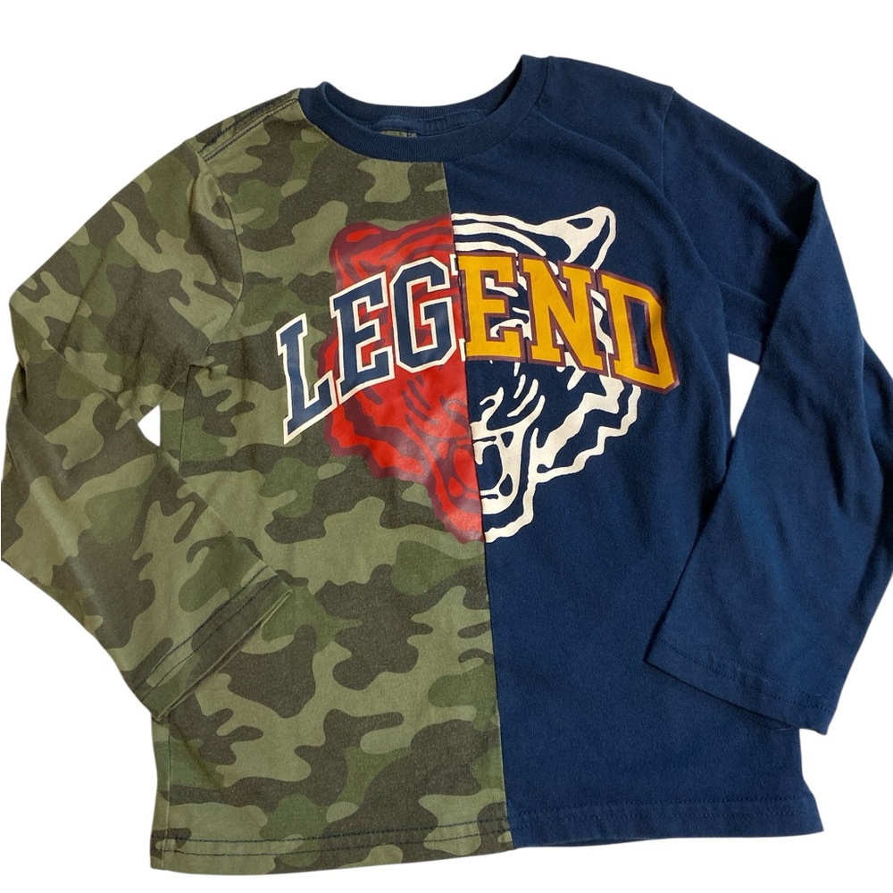 Legend Kids Camouflage and Navy Long Sleeve Shirt